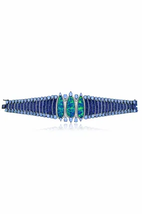 Opal and Blue Sapphire Bracelet