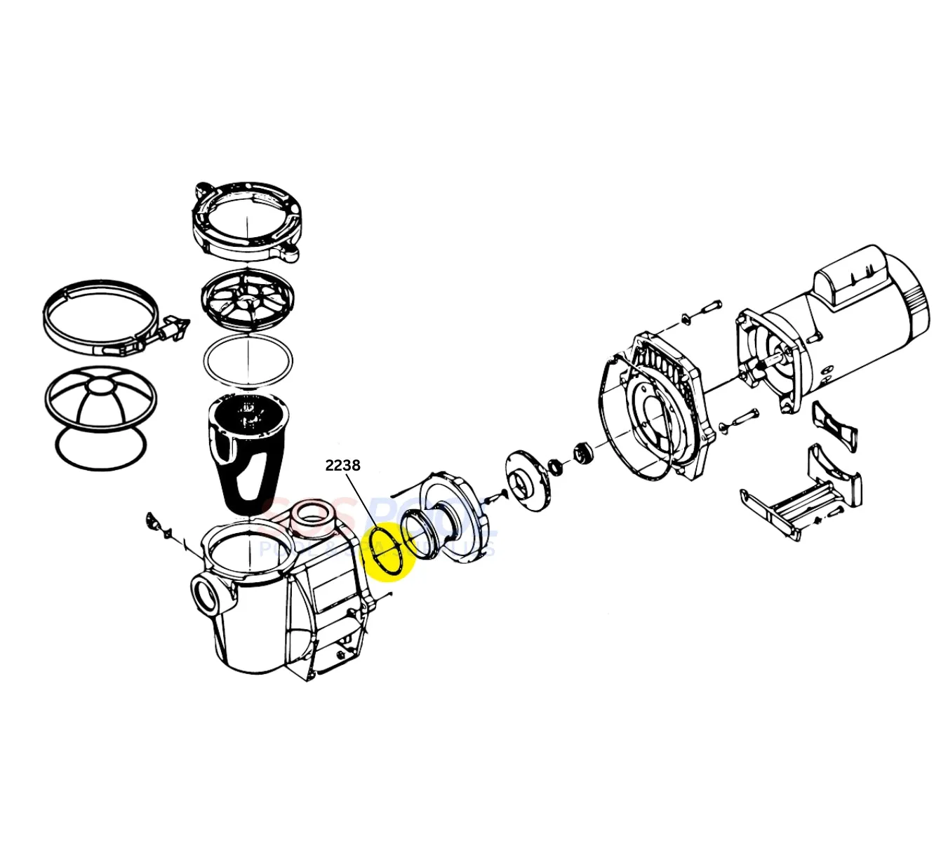 Pentair Pump Diffuser O-Ring Whisperflo and Intelliflo | 355227 | 071444 | 20813 | PCG355227 | 2238